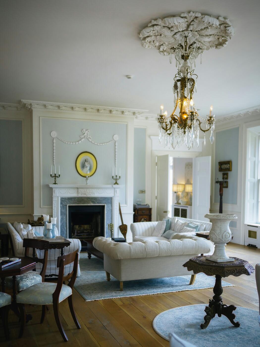 Happy homeowners in freshly painted home